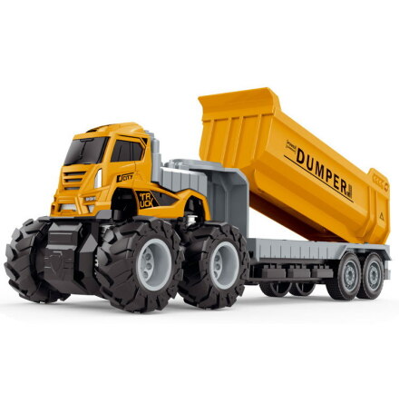 Dumper fordon Die-Cast 26cm, Gul