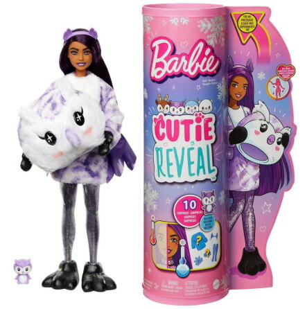 Barbie Cutie Reveal Winter Sparkle Series, Uggledräkt