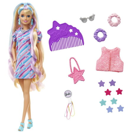 Barbie Totally Hair Docka, Star Barbie