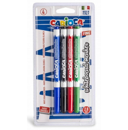Carioca Whiteboard Pennor, 4-pack