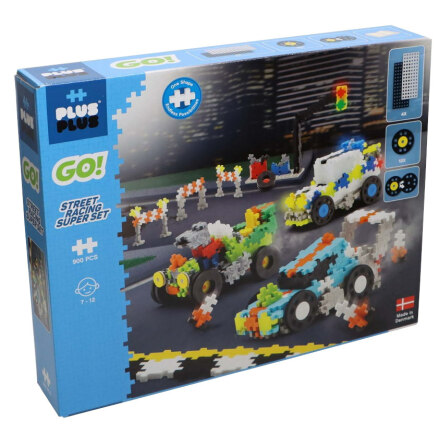 Plus-Plus Go! Street Racing Super Set, 900 delar