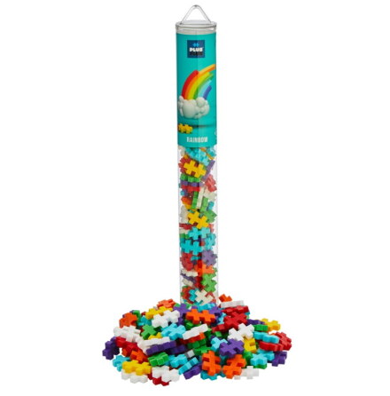 Plus-Plus Regnbge Frgmix Tub, 100 delar