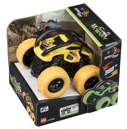 Speedcar Monster Buggy med Friktion, Gul