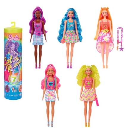Barbie Color Reveal Med 7 Överraskningar, Neon Tie-Dye