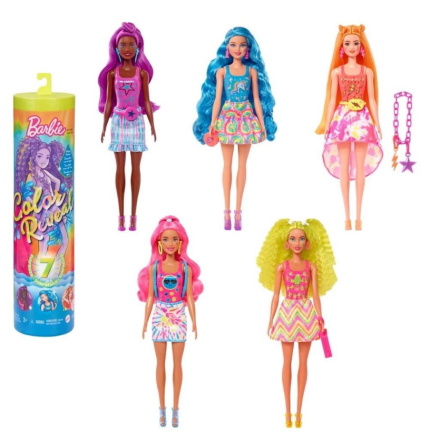 Barbie Color Reveal Med 7 verraskningar, Neon Tie-Dye