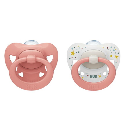 NUK Pacifier Signature Silicon S1 Family Love Rosa, 0-6 mn