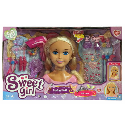 Sweet Girl Stylinghuvud, 22 cm