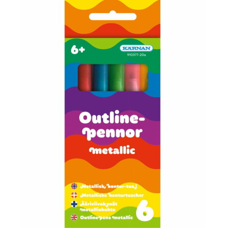 Outlinepennor, Metallic, 6st