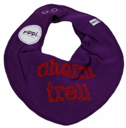 PIPPI Haklapp/Dregellapp text, Charm Troll purple