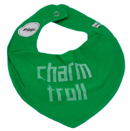 PIPPI Haklapp/Dregellapp text, Charm Troll green