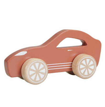 Little Dutch Wooden Toy Sports Car, Rust