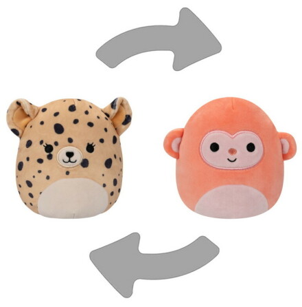 Squishmallows Flip a Mallows 13 cm P17 Lexie Cheetah/Elton Monkey