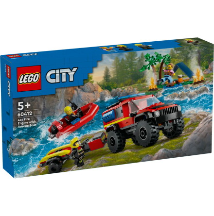 Lego City 4x4 Brandbil med rddningsbt