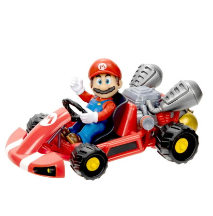 Super Mario Movie 6cm Mario figur med Pull Back Fordon