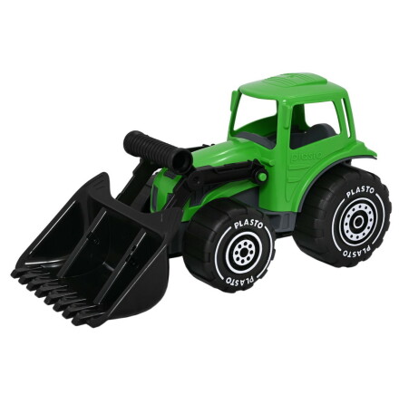 Plasto Traktor med frontlastare, Grn