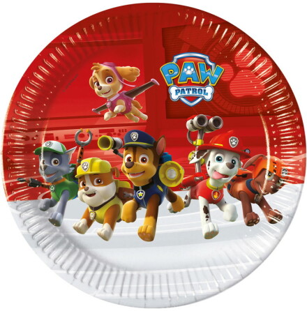 Papperstallrikar Paw Patrol, 23cm, 8-pack