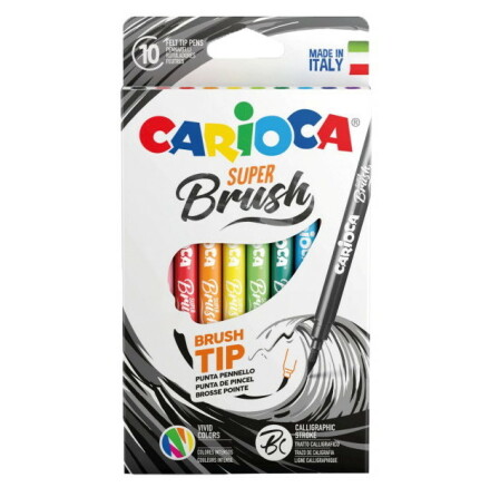 Carioca Super Brush Penselfiberpennor, 10st
