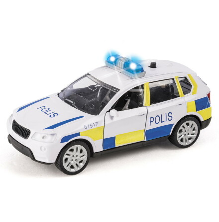 Speedcar Svensk Polisbil med ljud och ljus