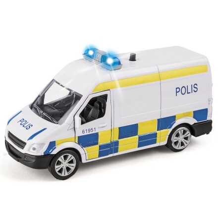 Speedcar Svensk Polisvan med ljud och ljus