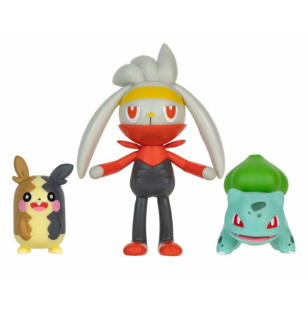 Pokmon Battle Figure Set, 3-pack, Morpeko + Raboot + Bulbasaur