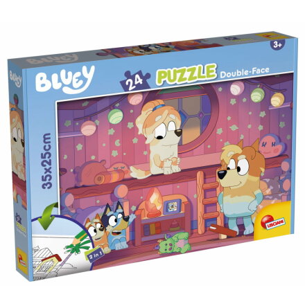 Bluey Pussel, Sovrum, 24-bitar-2-i-1, Lisciani