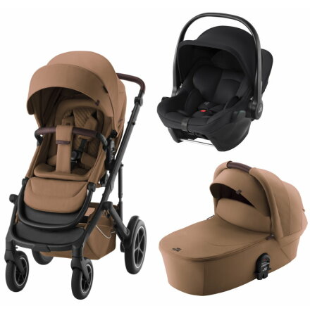 Britax Smile 5Z Duovagn Warm Caramel LUX inkl Baby-Safe CORE, Space Black
