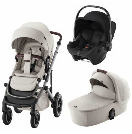 Britax Smile 5Z Duovagn Soft Taupe LUX inkl Baby-Safe CORE, Space Blackck