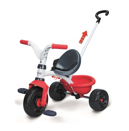 Trehjuling Be Move, Vit/Röd/Grå