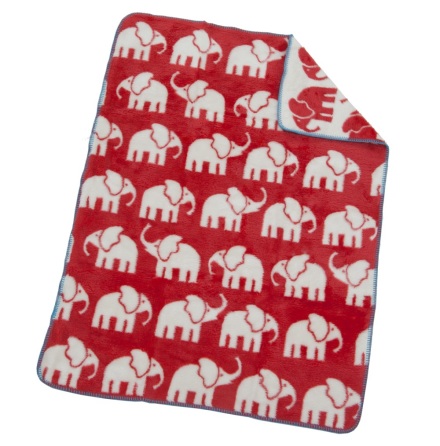 Akrylfilt Elefant, röd/vit