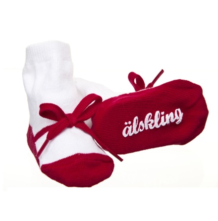 Socka ballerina rd lskling