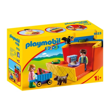 Playmobil 1.2.3 Marknadsstnd som du kan ta med dig