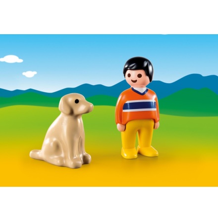 Playmobil 1.2.3 Pojke med hund