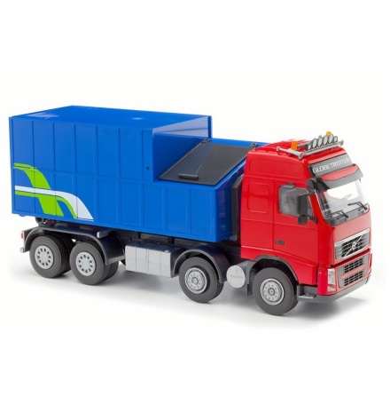 Emek Volvo med avfallscontainer, Röd