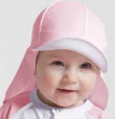 Sunseal Flap Hat UPF 50+, Pastellrosa/Vit