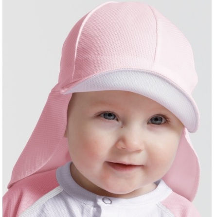 Sunseal Flap Hat UPF 50+, Pastellrosa/Vit