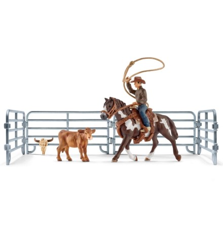 Schleich Team roping med cowboy