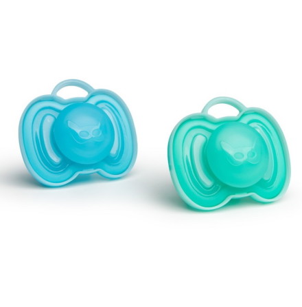 HeroPacifier 0m+, Blue/Turquoise 2-pack