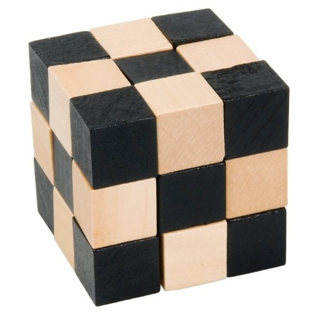 Orm-kub, svart/naturfrgad