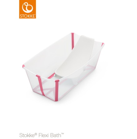 Stokke Flexi Bath Bundle, Transparent Pink