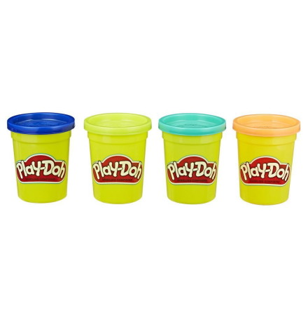 Play-Doh modellera Wild Colors, 4-pack (mrkbl, limegrn, turkos, orange)