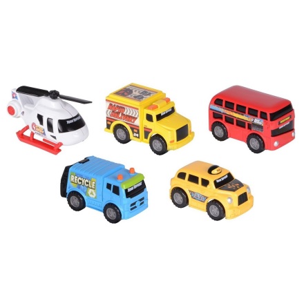 Toy State Mini Transportfordon, 5-pack