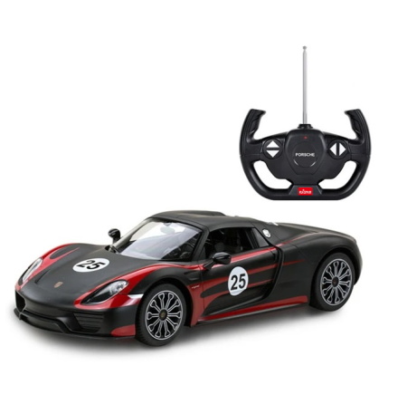 Rastar Porsche Spyder 918 Weissach, Svart R/C