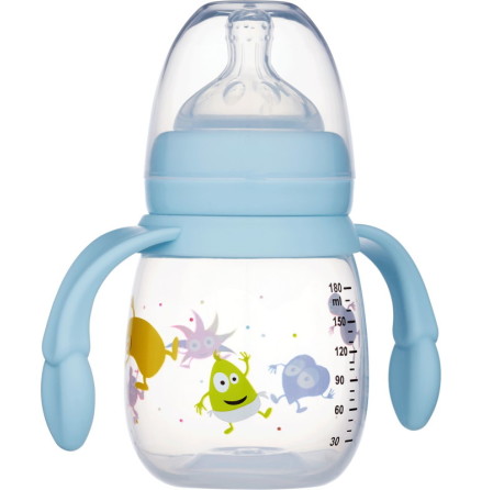 Babblarna Nappflaska med Handtag 180 ml, Bl