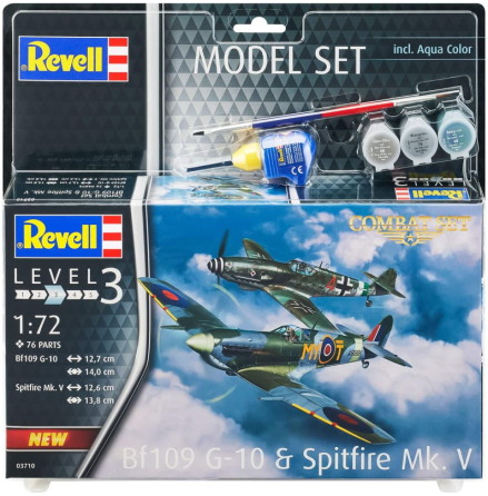 Revell Messerschmitt Bf109G-10 och Spitfire Mk.V, Modell-kit