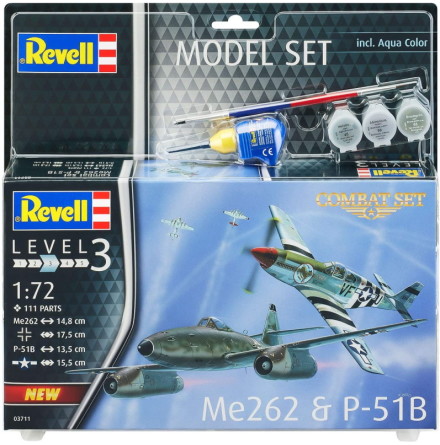 Revell Messerschmitt ME262 och P-51B Mustang, Modell-kit