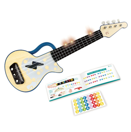 Hape Learn With Lights Ukulele, Blue