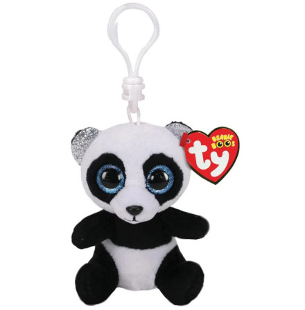 TY Beanie Boos, Bamboo Svart/Vit Panda, Clip