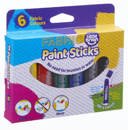 Little Brian Paint Sticks Fabric Colours 6