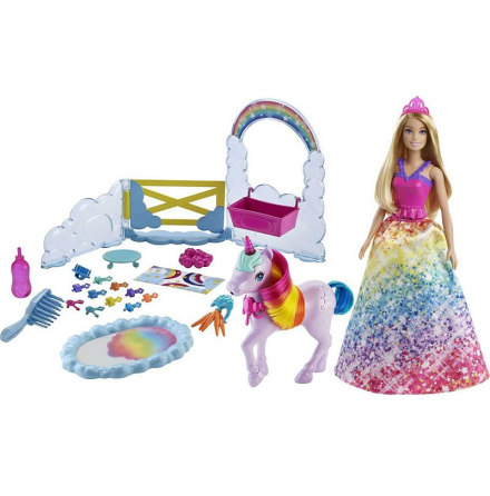 Barbie Dreamtopia Playset with Unicorn and Rainbow Putty