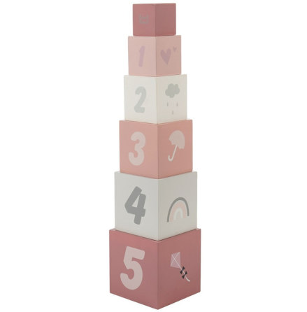 Label-Label Stacking Blocks Numbers, Pink